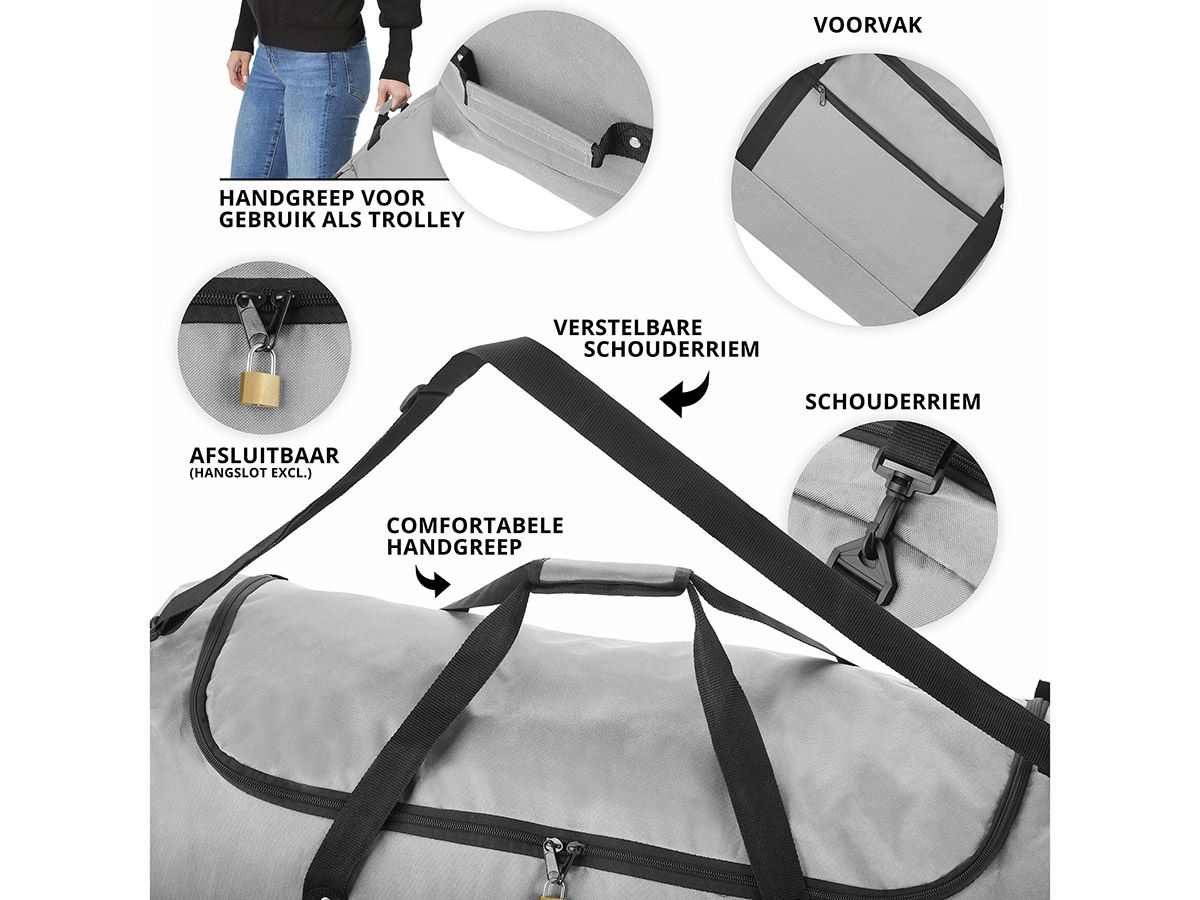 TravelZ 100 Liter faltbare Rolltasche