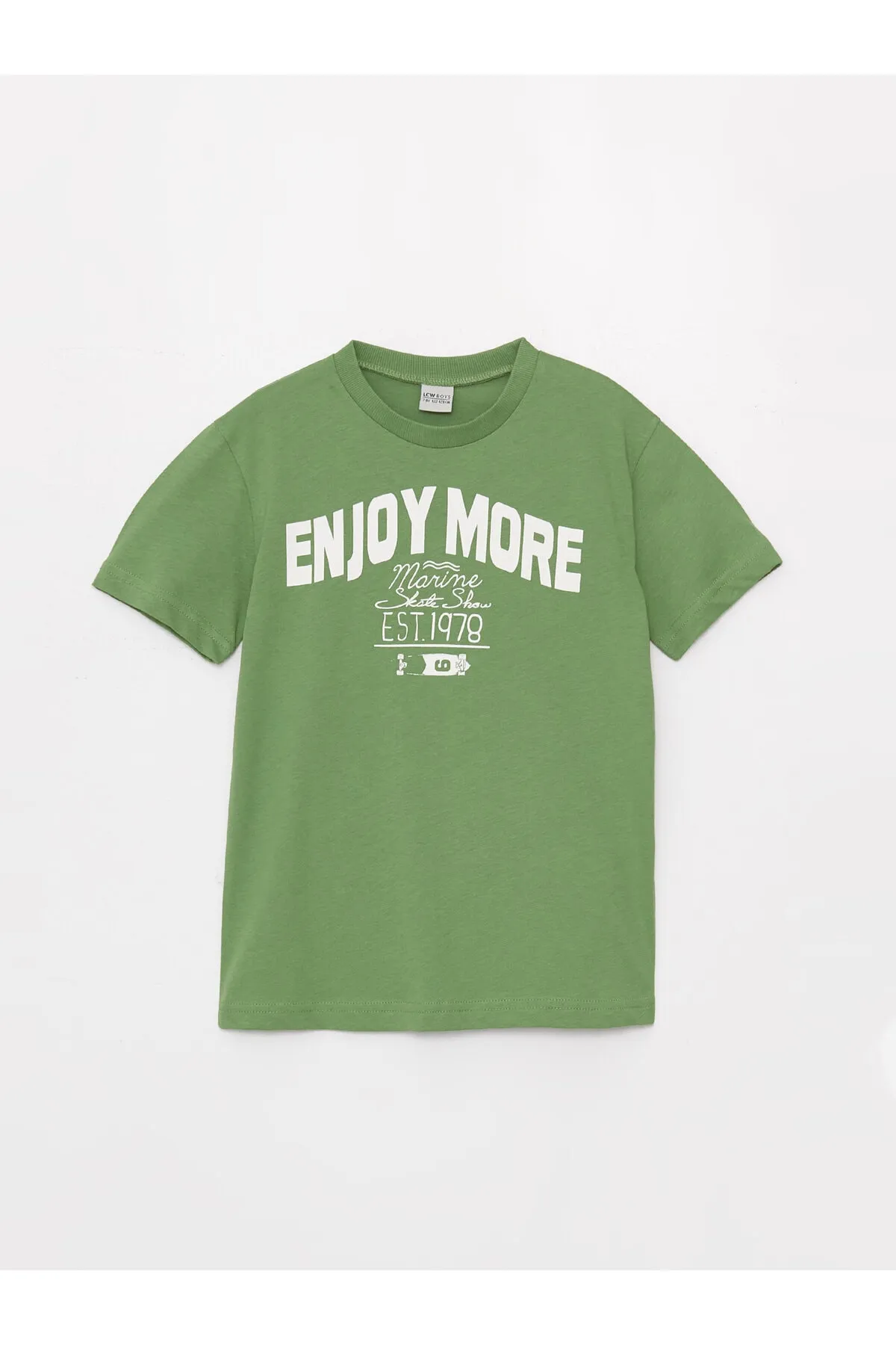 LC Waikiki  Bedrucktes, kurzärmliges Jungen-T-Shirt mit Rundhalsausschnitt