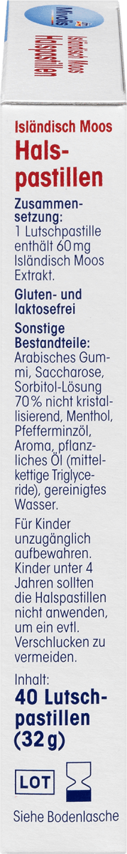 Isländisch Moos Halspastillen, 40 St