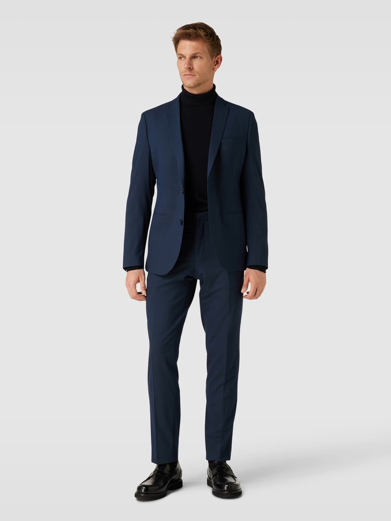 Anzug-Hose mit Webmuster in marineblau