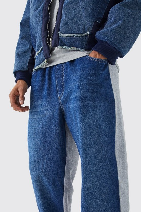 Lockere Jogger-Jeans mit elastischem Bund