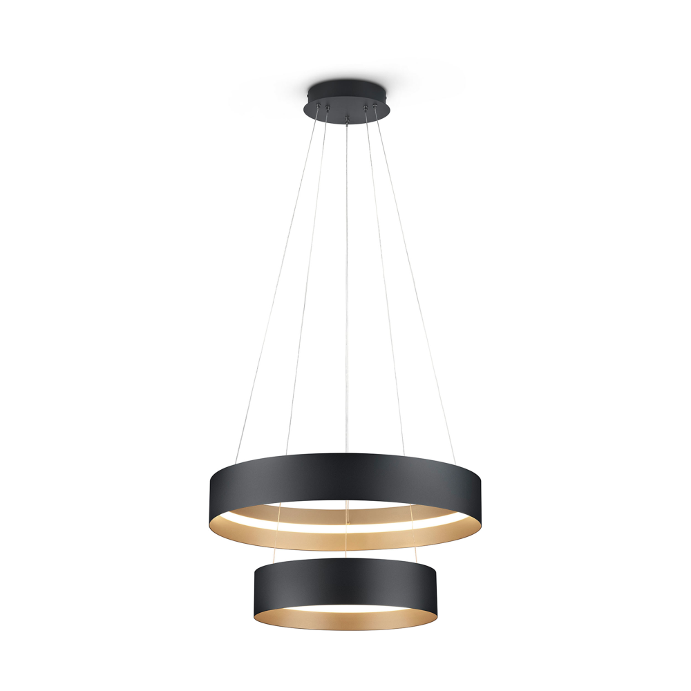 Pendelleuchte Loop Schwarz-Gold