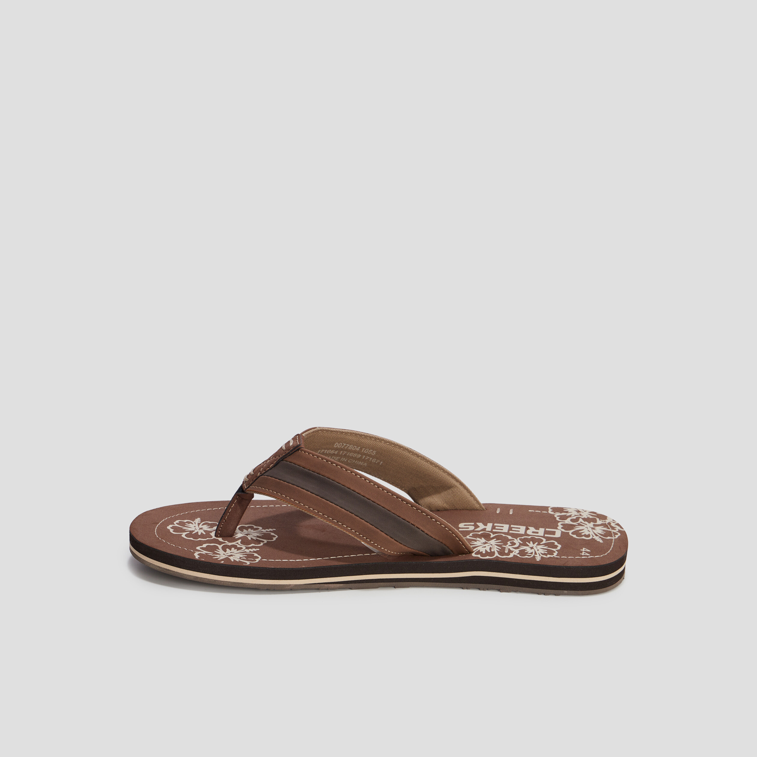 Mules tong Creeks marron homme | La Halle