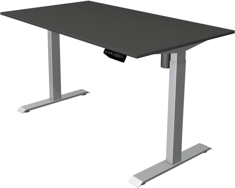 Kerkmann 10229813 Move 1 Elektrisch Höhenverstellbar Sitz-Stehschreibtisch Rechteckig Melamin;Stahl Silber 1.400 x 800 x 1.230 mm