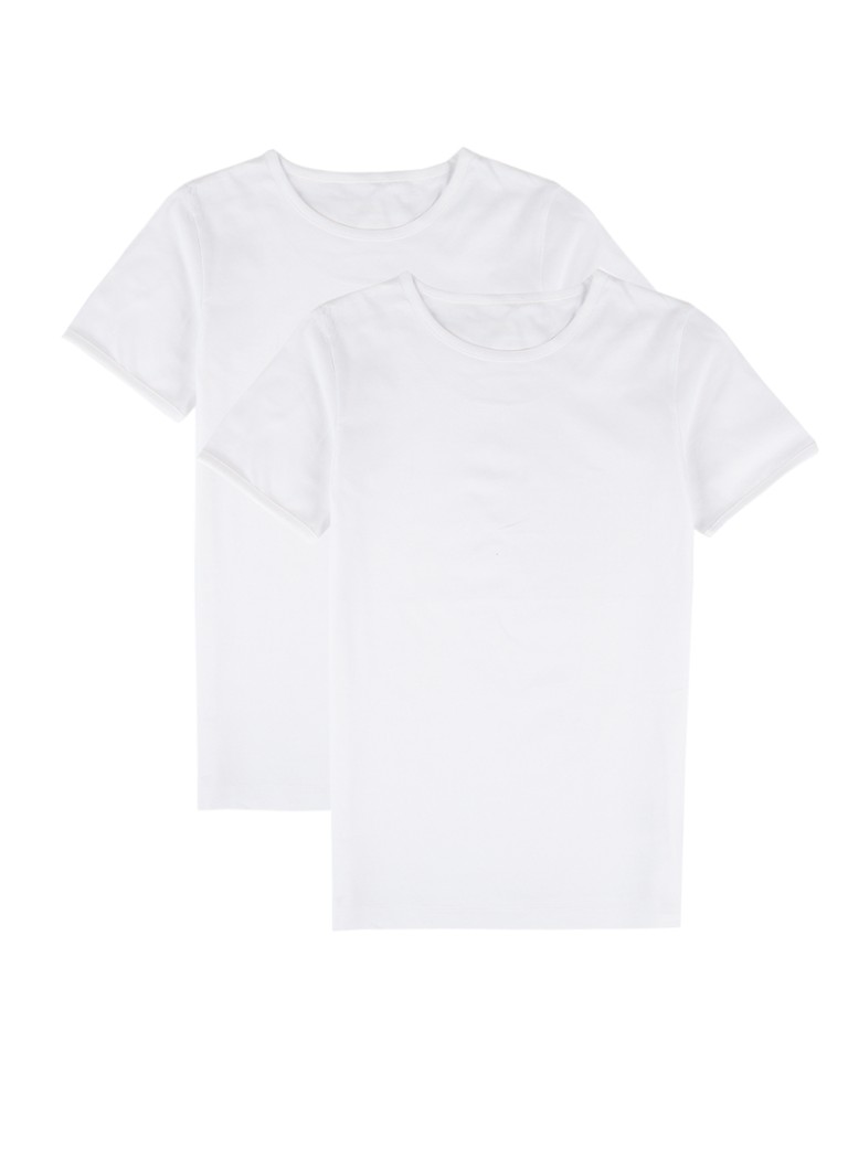 Claesens solid color T-shirt in 2-pack