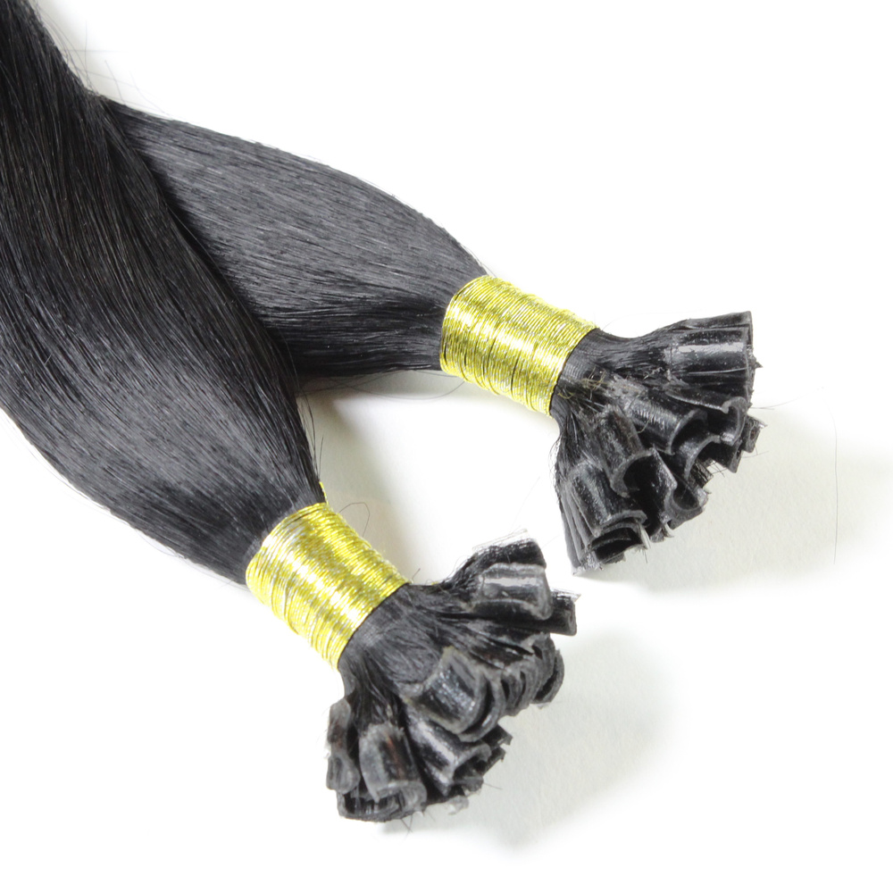 hair2heart Extensions à chaud bonding cheveux naturels #1 Noir 0.5g extensions