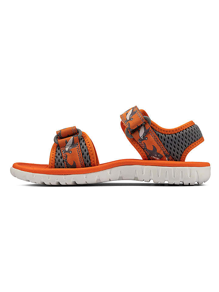 Clarks Sandalen in Grau/ Orange günstig kaufen 32