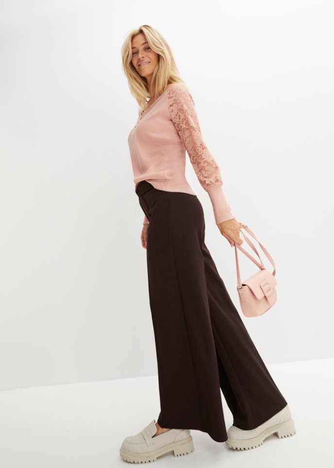 Langarmshirt mit Spitze