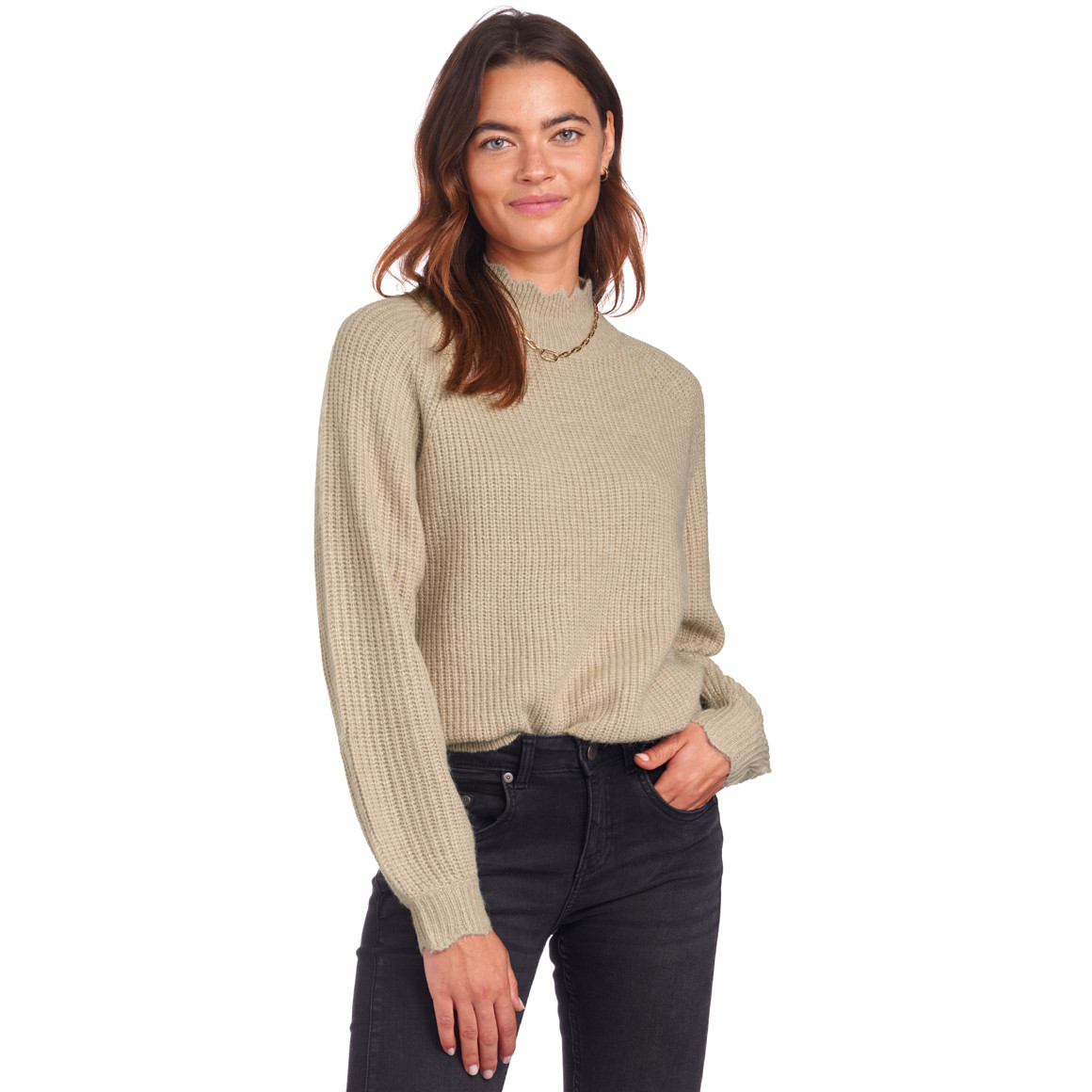 Damen Strickpullover mit Effektgarn