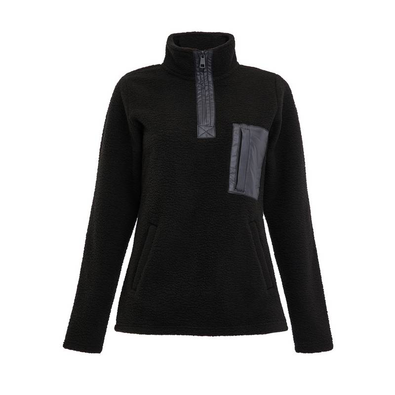 Threadbare THB Pharell 1/4 Zip Fleece Fleecepullover Damen