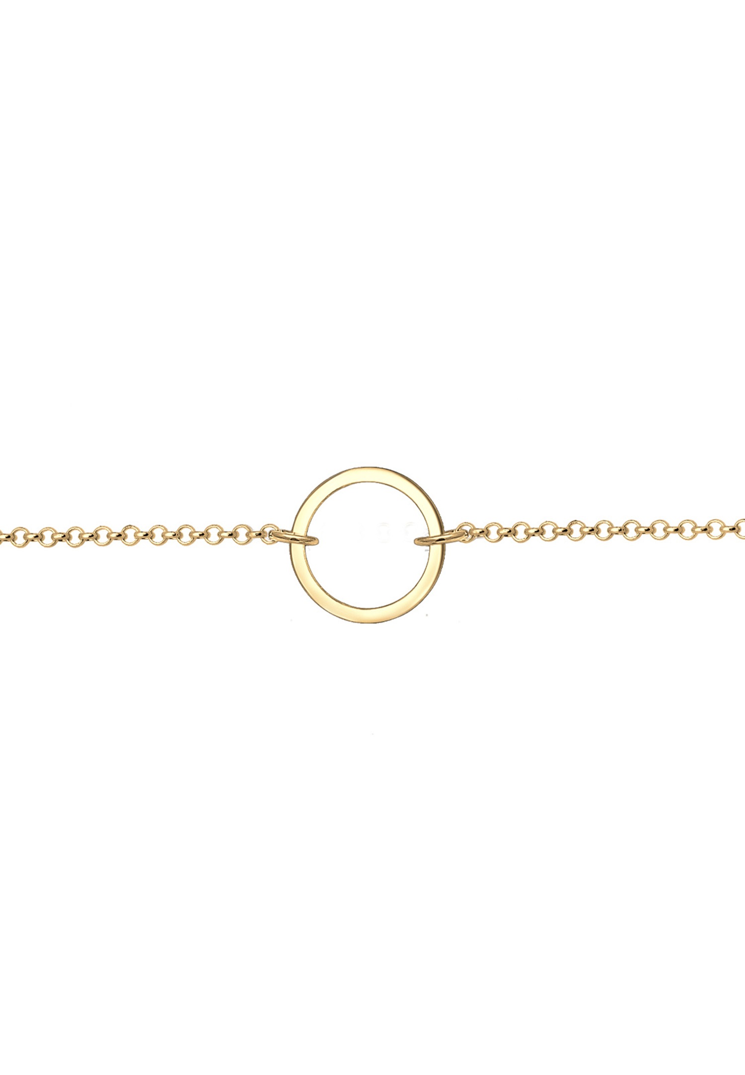 Naszyjnik Elli Women's Geo Trend Circle Choker ze srebra próby 925