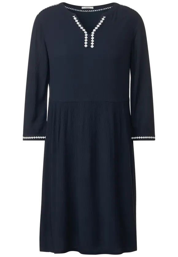 CECIL Besticktes Kleid in Unifarbe