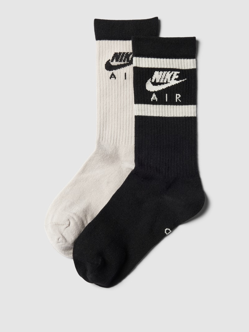 Socken mit Label-Schriftzug im 2er-Pack in offwhite