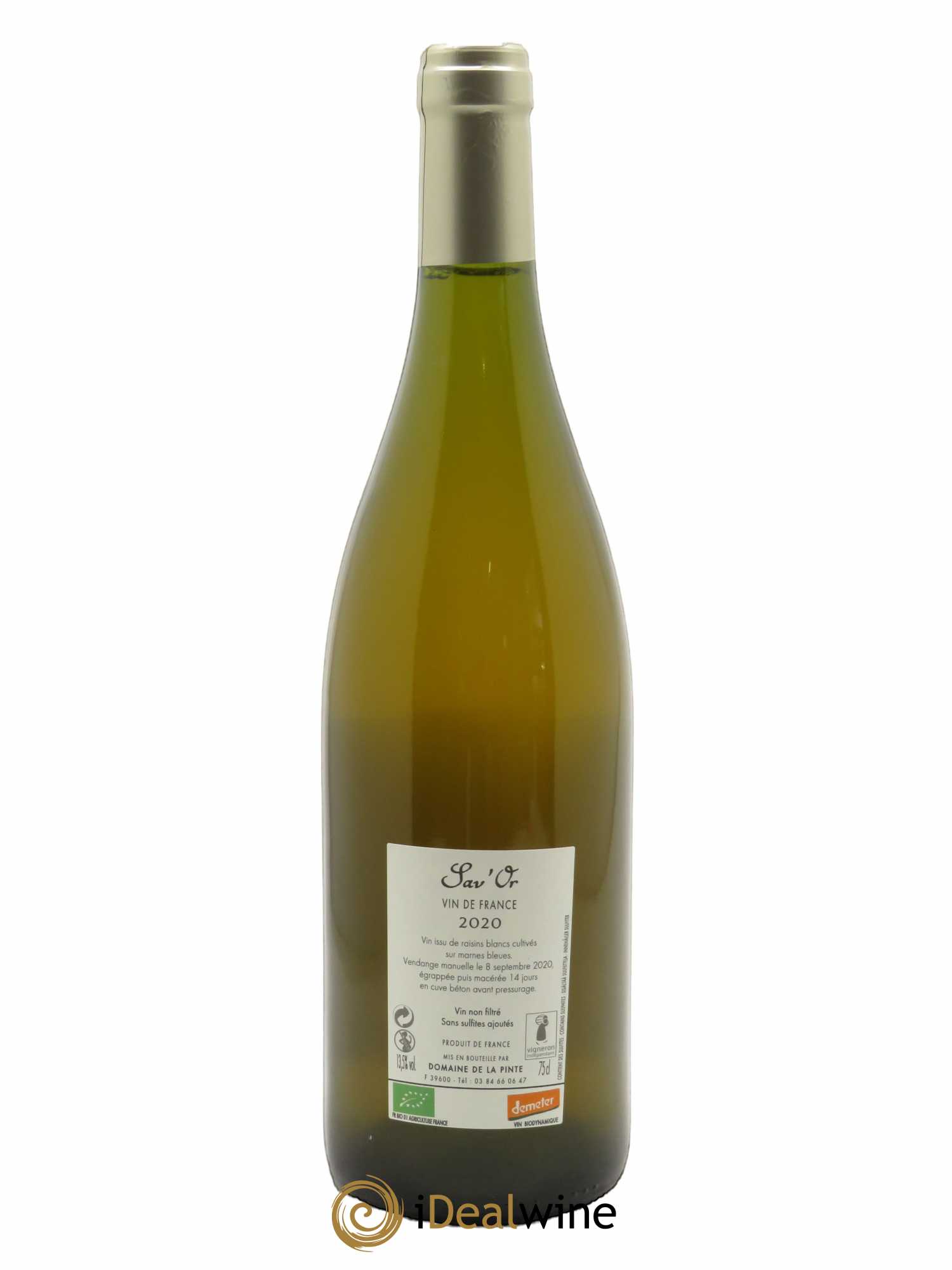Arbois Pupillin Sav'Or Domaine de la Pinte  2020 - Lot de 1 Bouteille