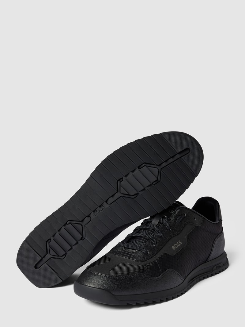 Sneaker mit Label-Print Modell 'Zayn' in schwarz