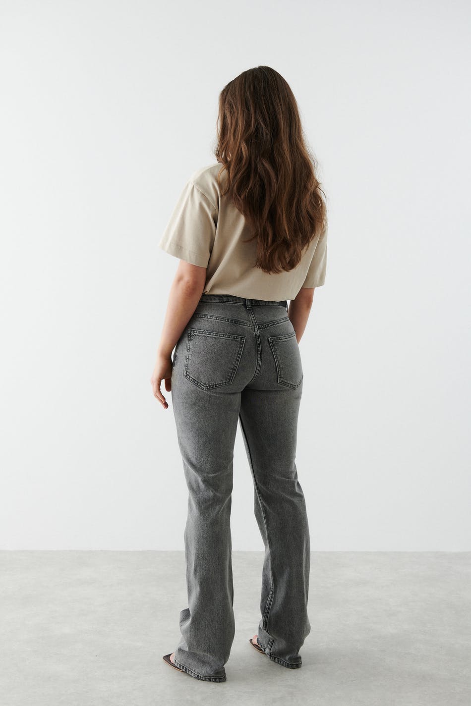 Full length petite flare jeans