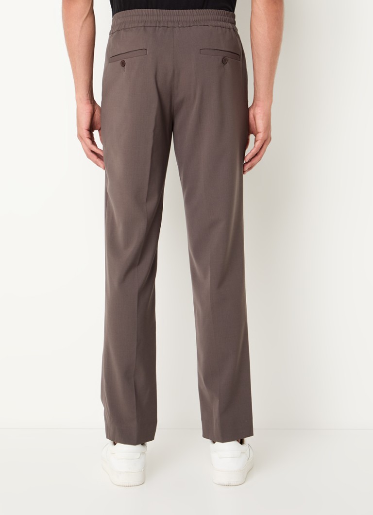 Sandro slim-fit trousers in wool blend with drawstring