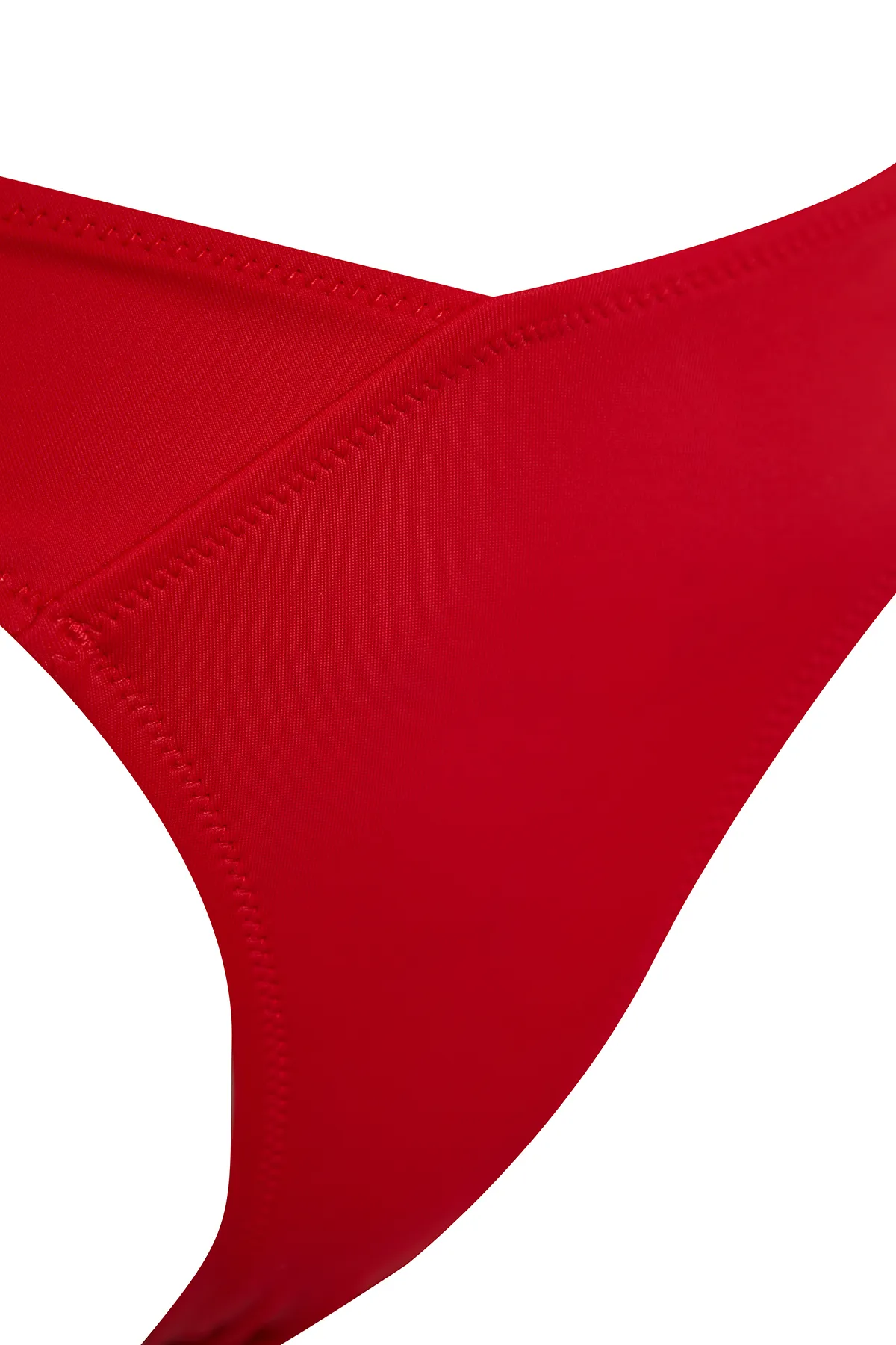 Trendyol Collection  Rote reguläre Bikinihose mit V-Ausschnitt TBESS22BA0024