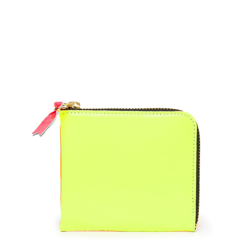 Comme des Garcons Wallet Super Fluo Leather Line yellow/orange