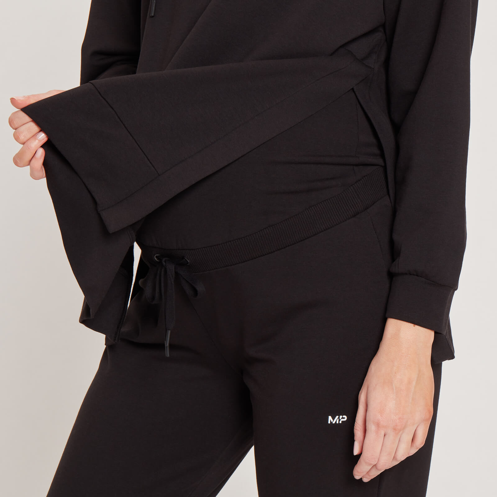 Sweat à capuche de maternité MP pour femmes  – Noir