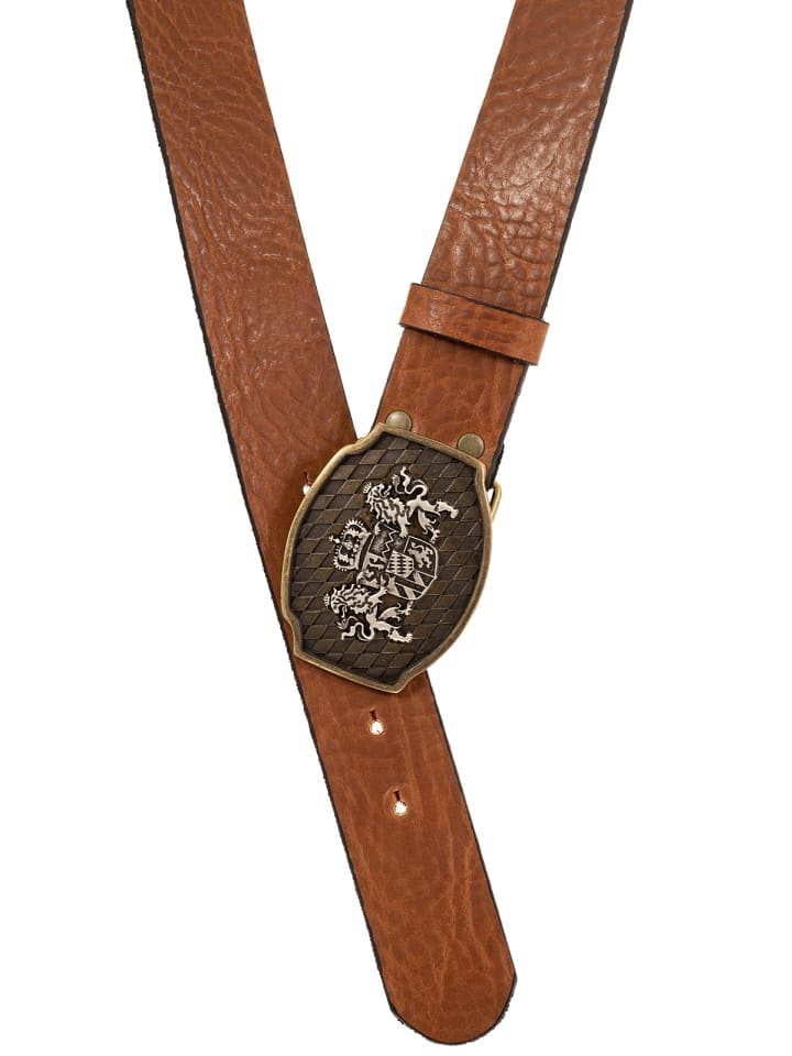 Manid Lederwaren Ledergürtel 7840S125 in mittelbraun günstig kaufen