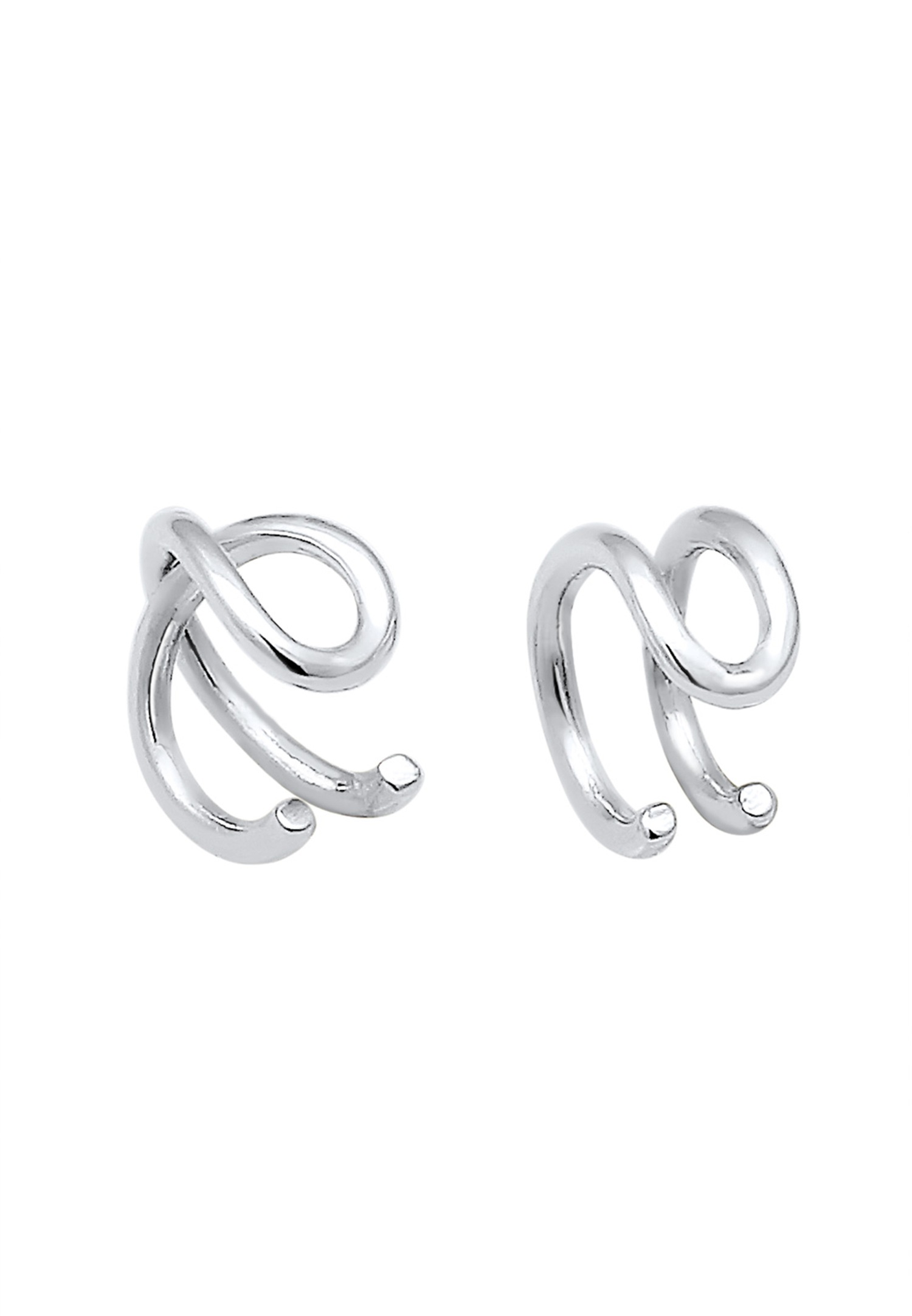Set di orecchini a clip minimalisti Geo Basic da donna di Elli in argento sterling 925 con placcatura in oro rosa.