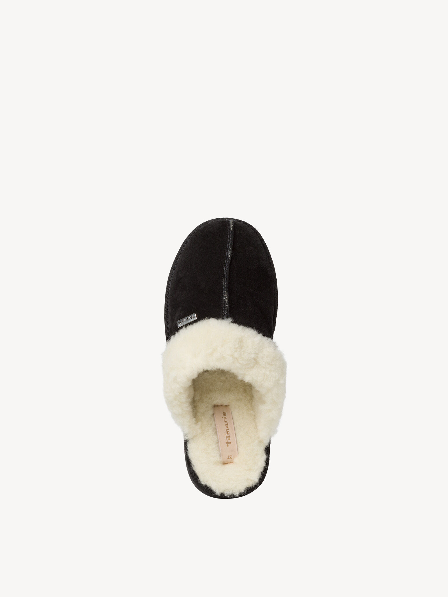 Pantoufle en cuir - noir