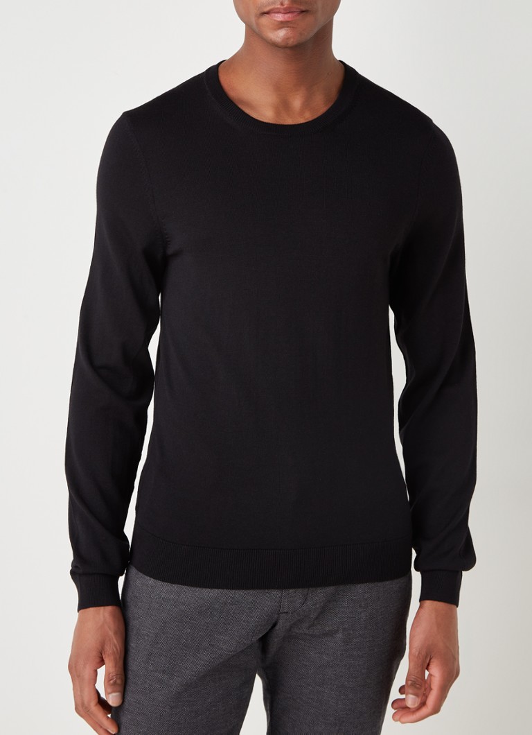 HUGO BOSS Leno-P fine-knit wool pullover
