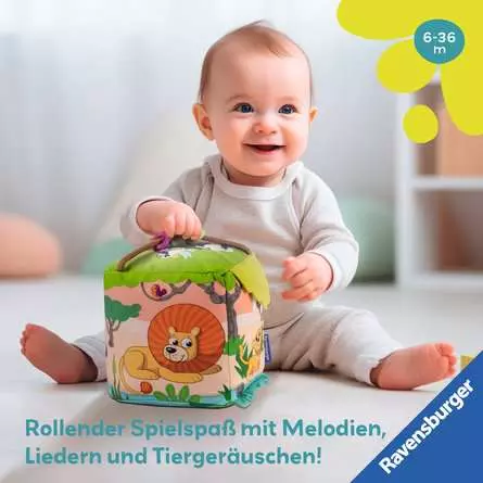 Ravensburger Play+ Motorik-Musik-Spiel-Würfel: Wilde Tiere