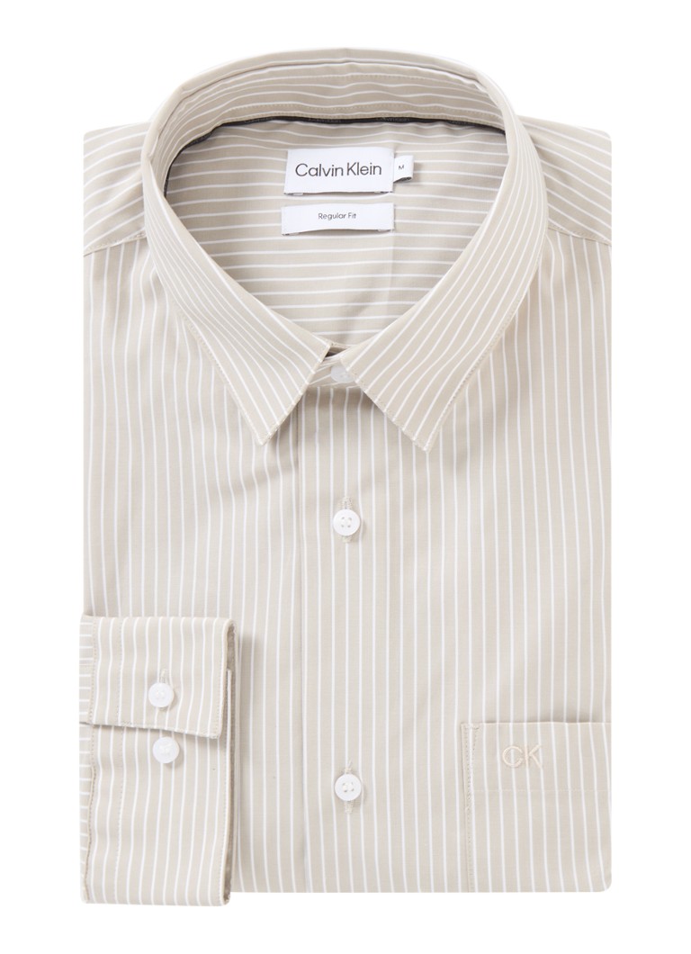 Calvin Klein Poplin košulja regularnog kroja s prugastim printom