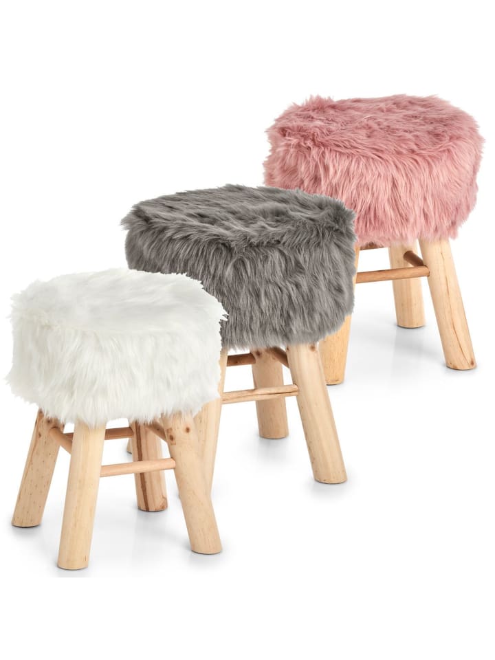Zeller Present Fellhocker in rosa günstig kaufen onesize