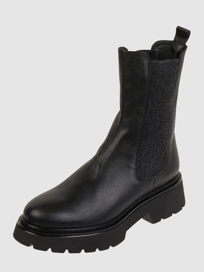 Chelsea Boots aus Leder in schwarz