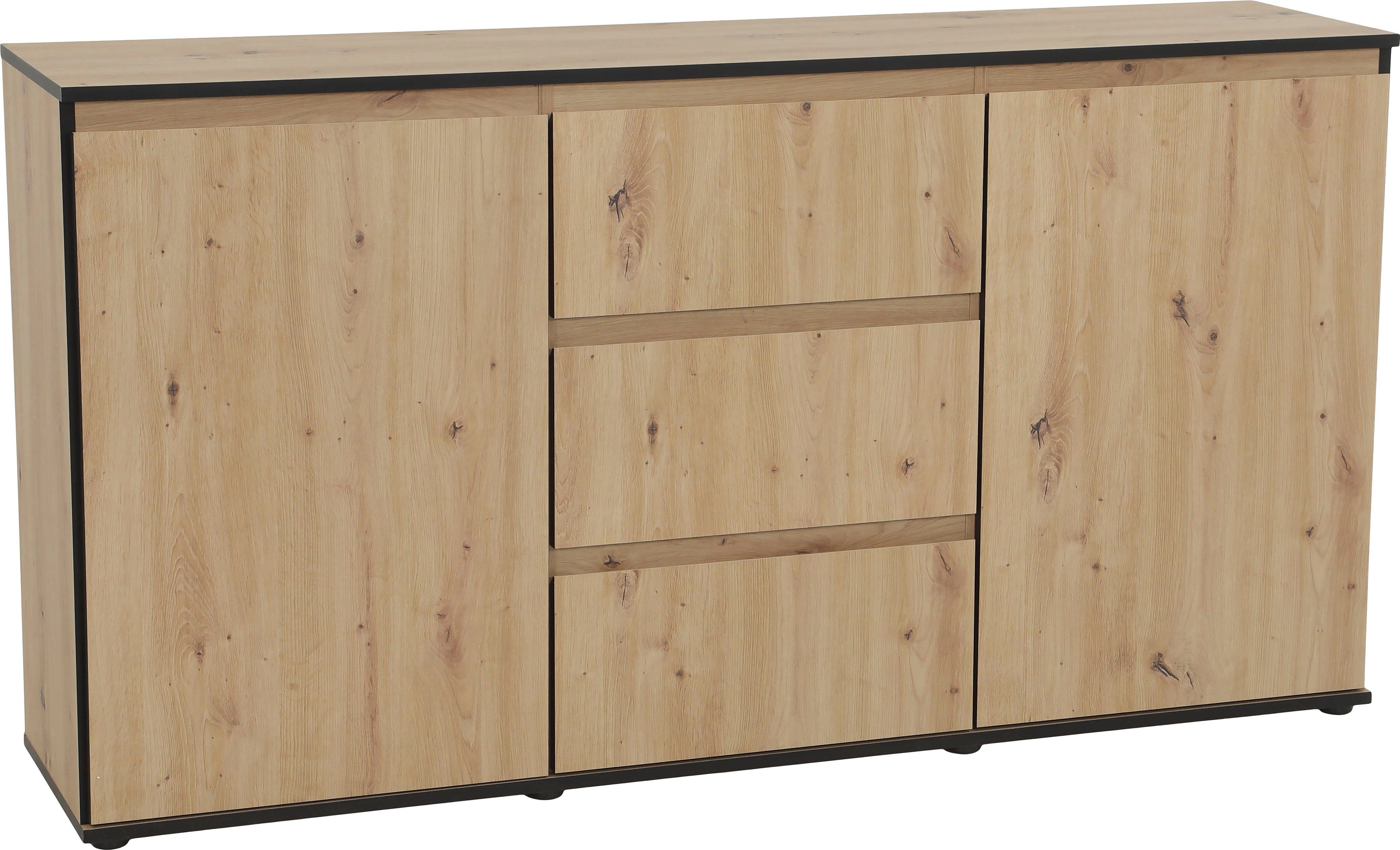 HELA Sideboard Ariana, mit angeschrägten Griffmulden, Breite 160 cm