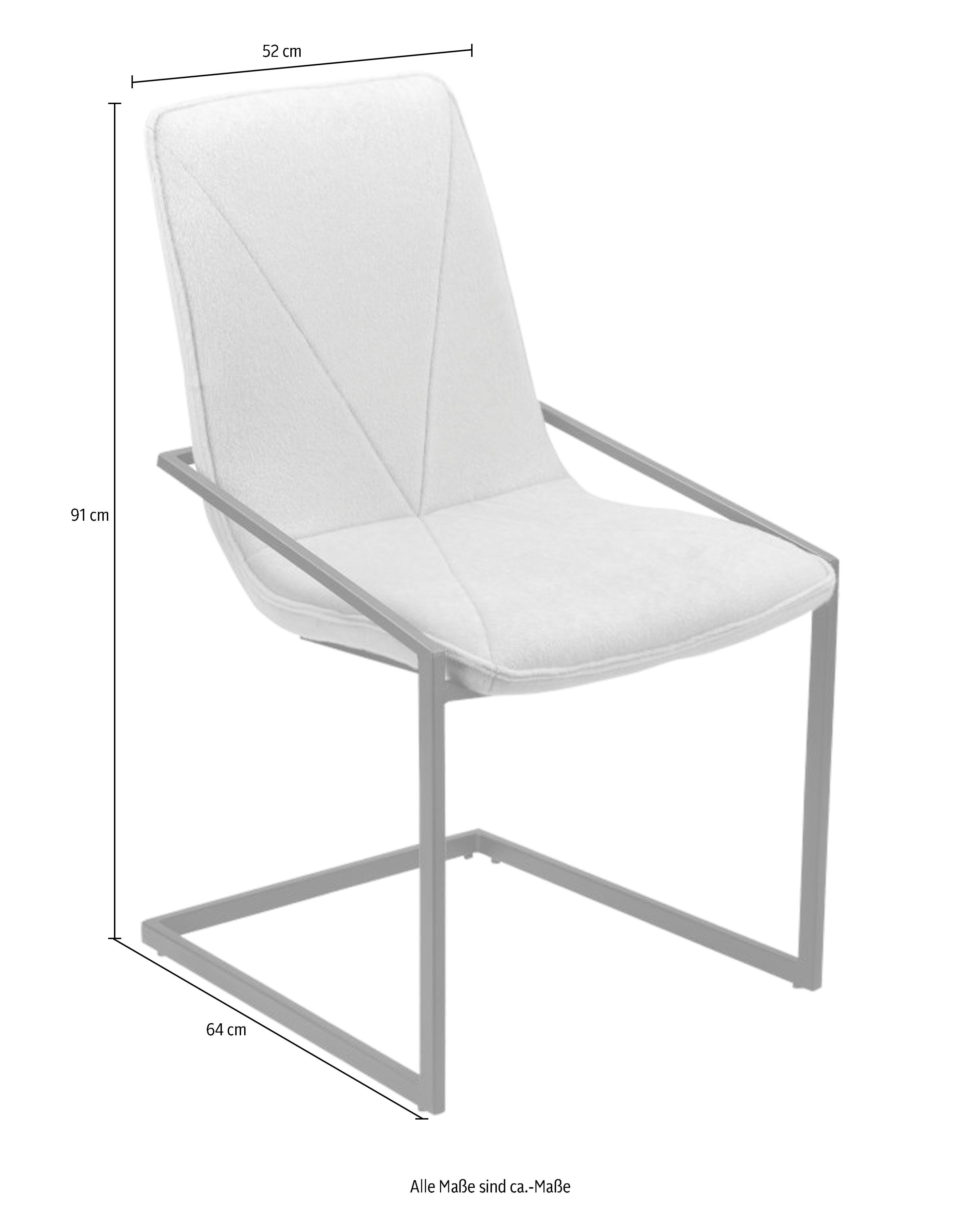 INOSIGN Freischwinger Vitus (Set, 2 St), aus schönem weichen Samtvelours Bezug, in verschiedenen Farbvarianten