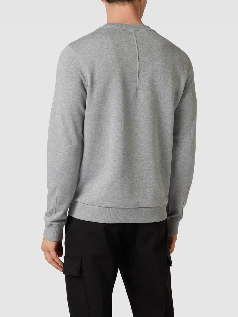 Sweatshirt mit Label-Stitching Modell 'Salbo' in hellgrau