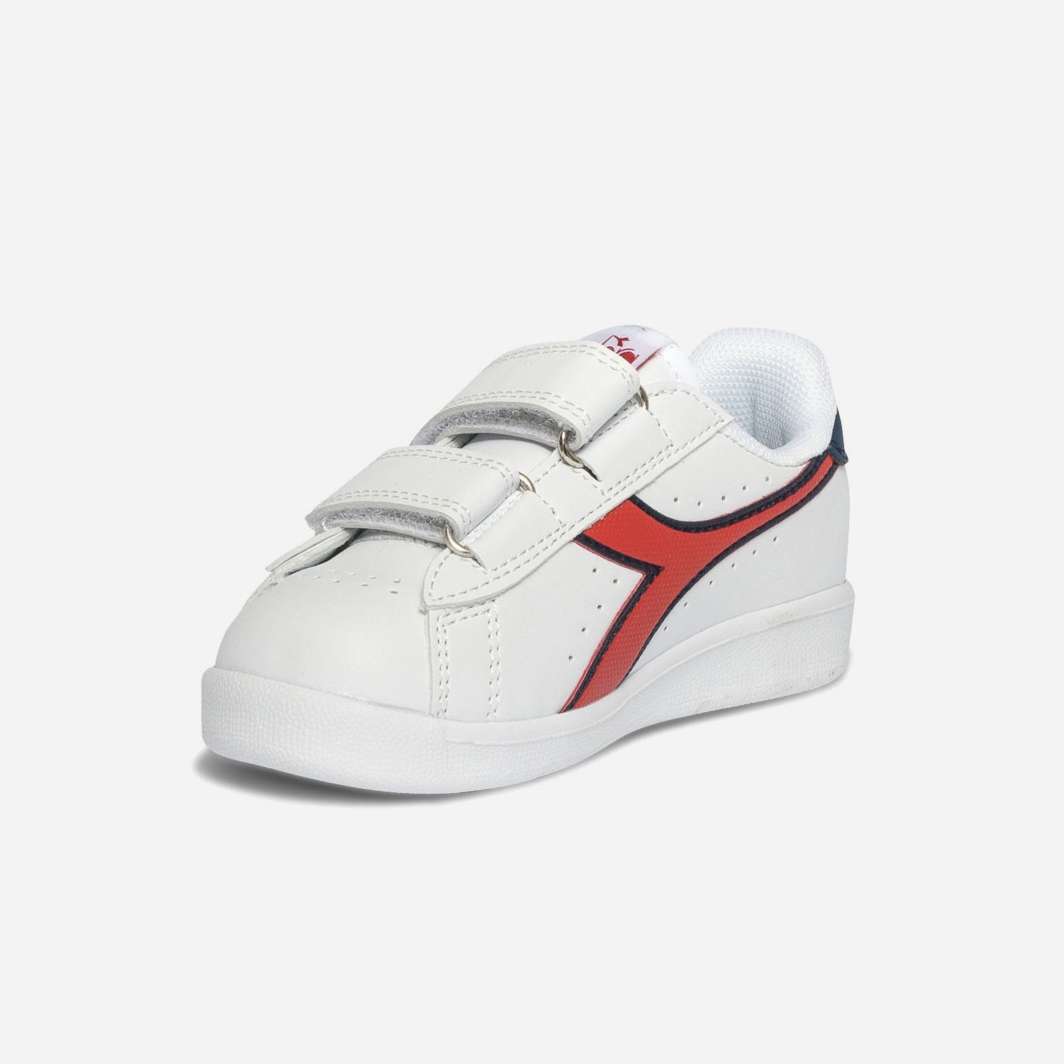 Tennis DIADORA blanche, rouge, marine à scratchs