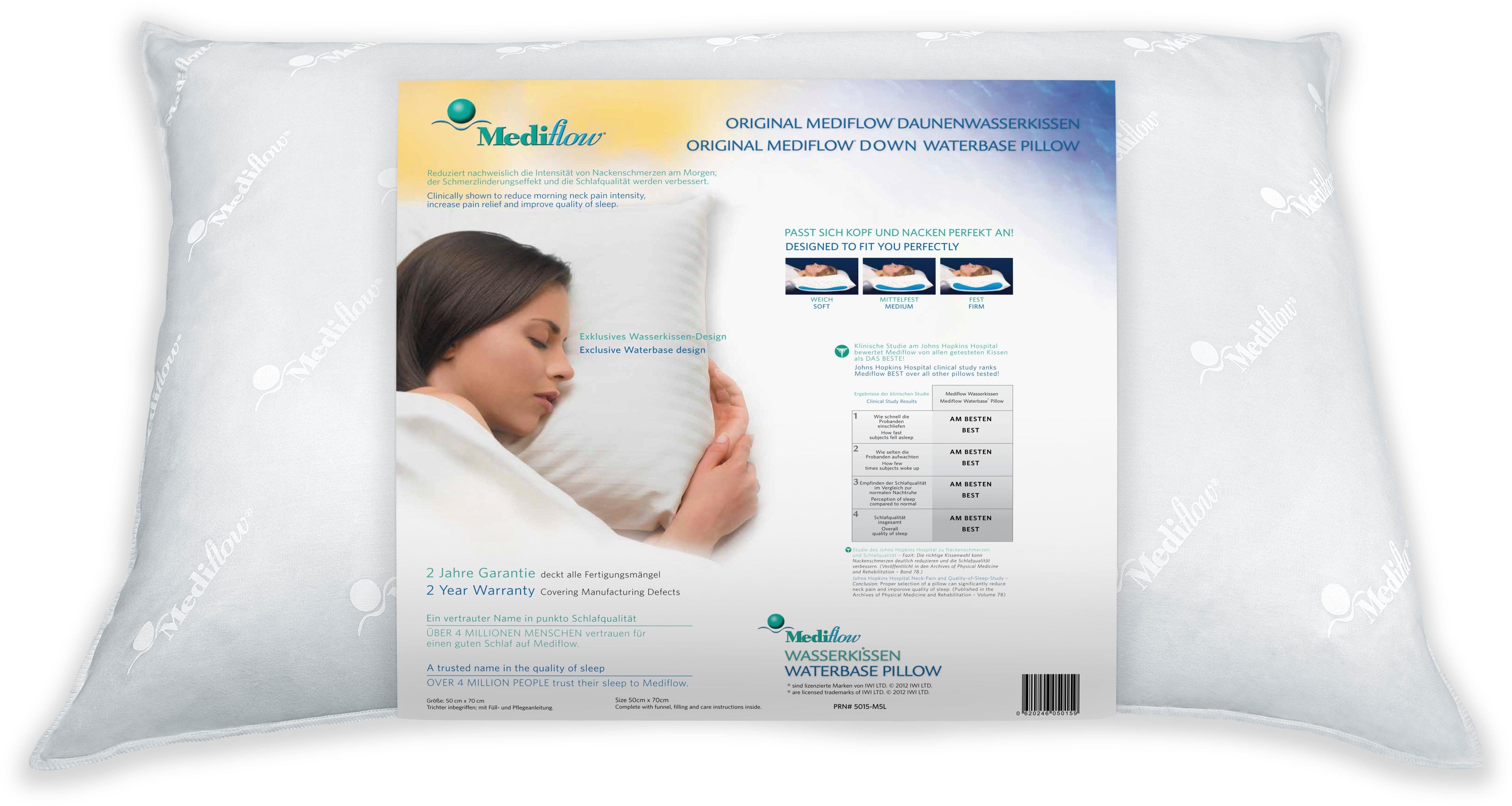Mediflow Wasserkissen Mediflow Original Daunenwasserkissen 5016 50x70cm, 1-tlg.