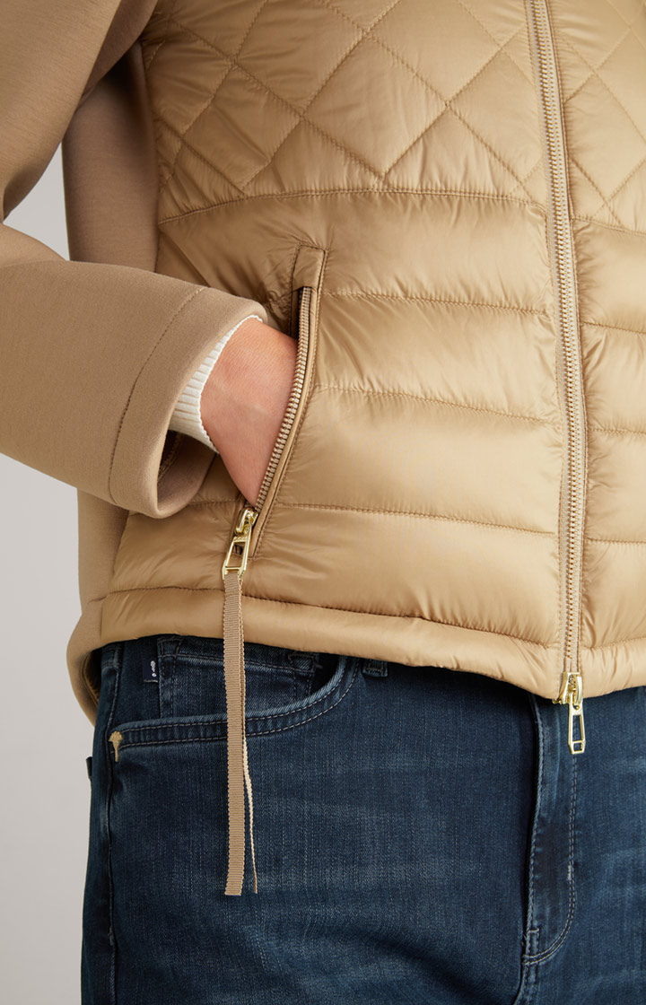 Nylon-Jacke in Beige