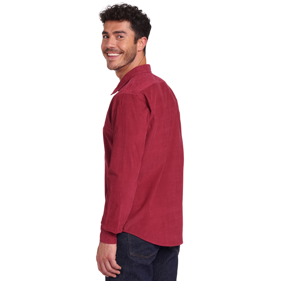 Herren Weihnachtshemd aus Cord rot