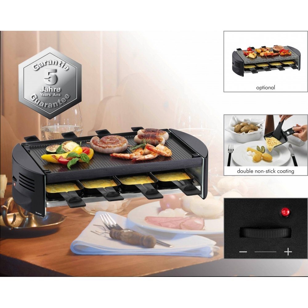 Trisa Raclette Party Raclette mit Alugussplatte für 8 Personen