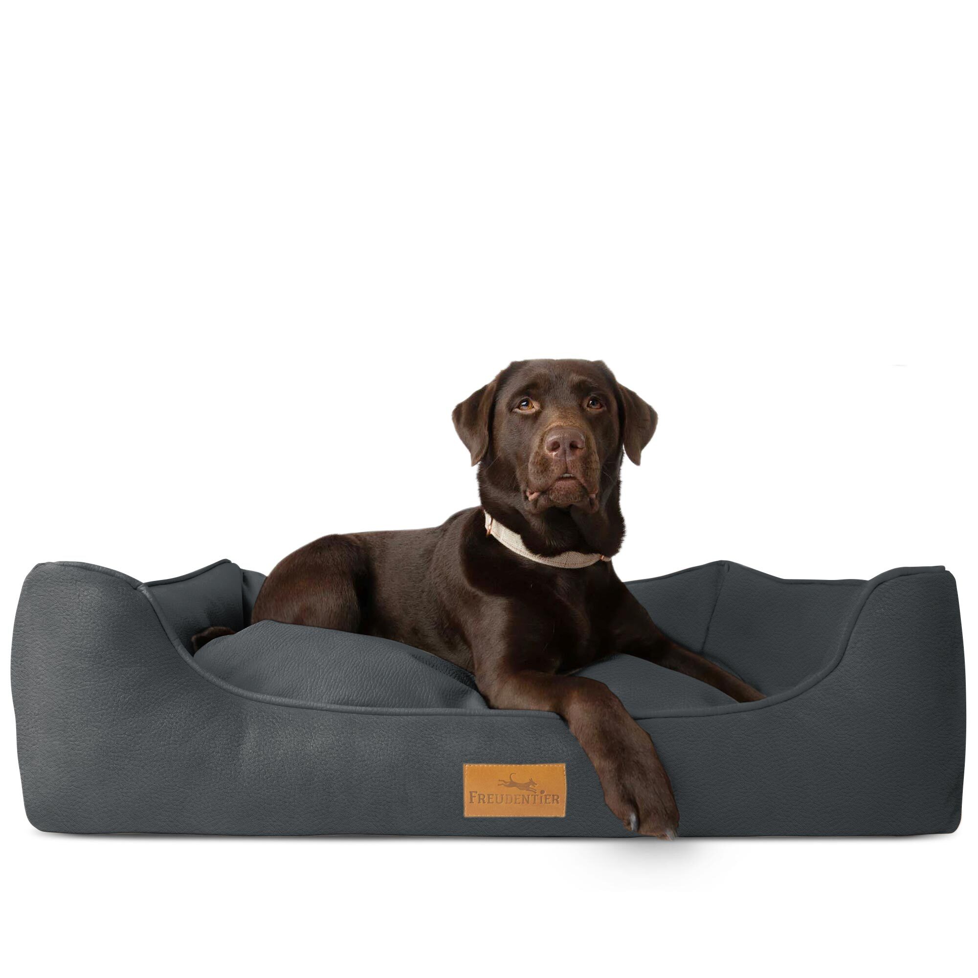 Freudentier Hundebetten Freudentier orthopädisches Hundebett anthrazit L