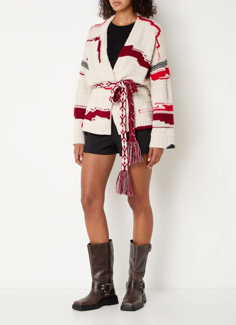 Cardigan gros tricotat din amestec de cașmir Aspen de la Zadig&Voltaire, cu legături în talie.