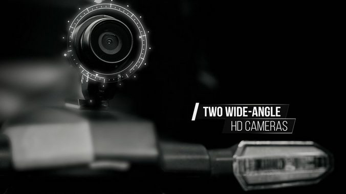 Ride Vision Motorrad-Additiv 2 Pro mit LED Spiegel Fahrerassistenzsystem