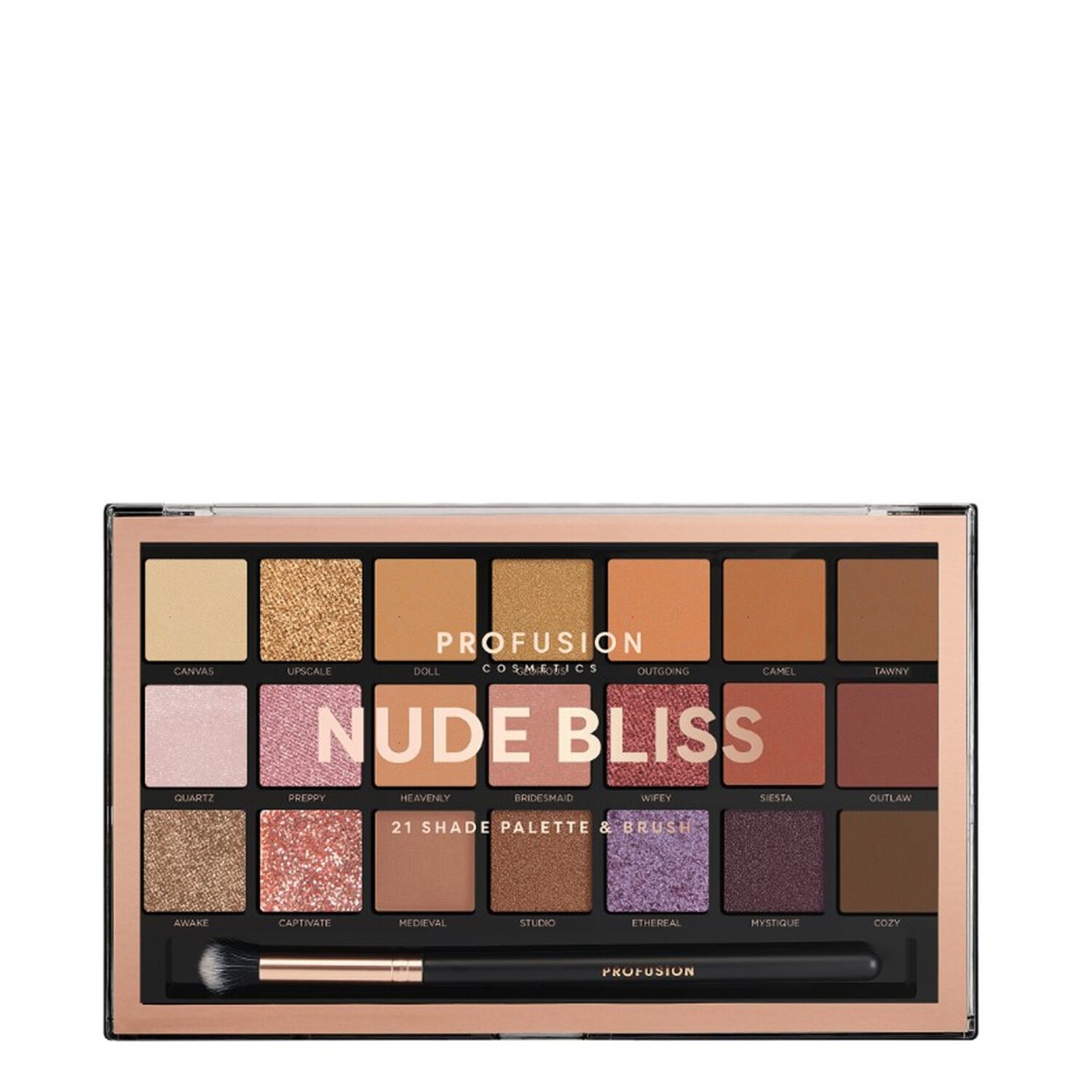 Profusion Cosmetics Palette Nude Bliss Ombre à Paupières 21 Teintes