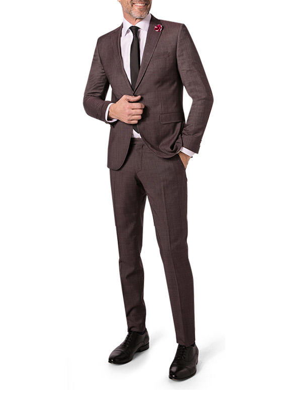 CG, Anzug, Slim Fit, Schurwoll-Stretch, bordeaux