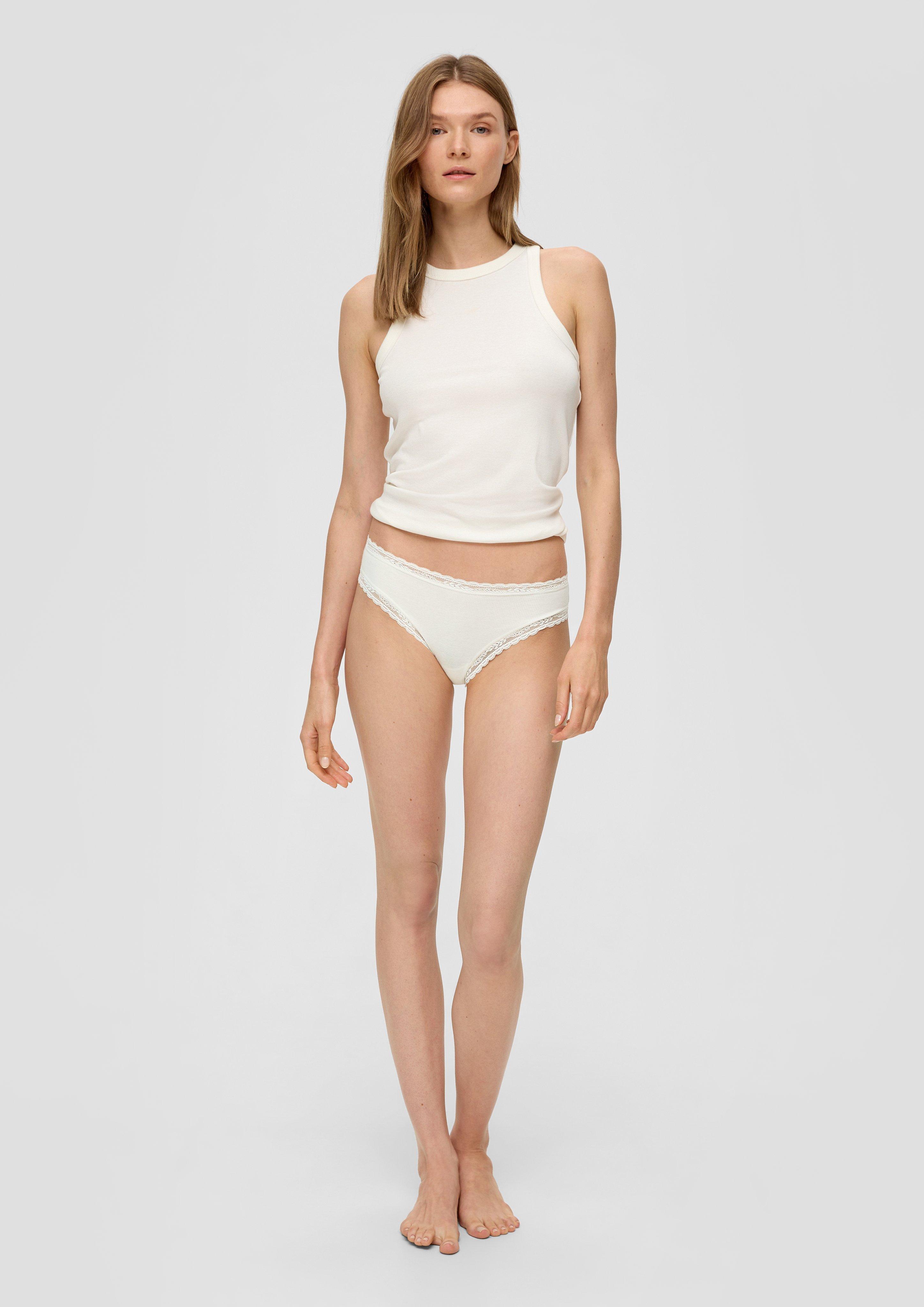 Doppelpack Slips mit Spitzen-Details  6008091-0100