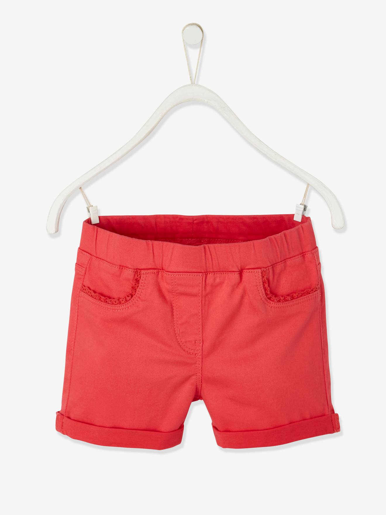 Short tregging Basics fille détail en macramé abricot poudré