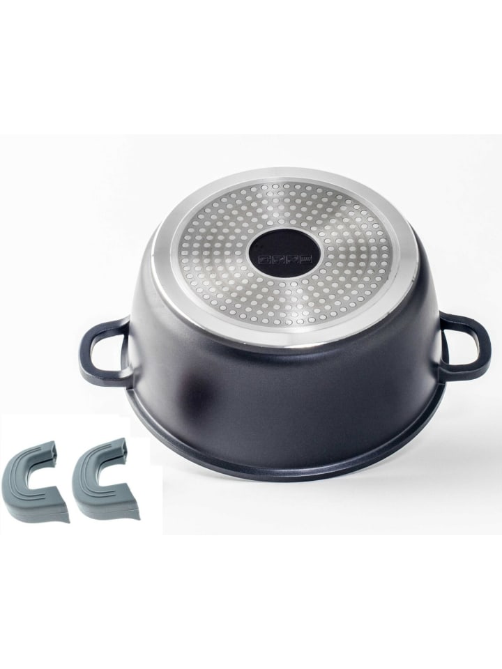 Cheffinger 8 tlg Kochtopf Set Topf Induktion Anti Haft 20-24-28-32cm in Schwarz günstig kaufen onesize
