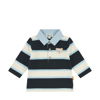 Poloshirt langarm, beige für Jungs