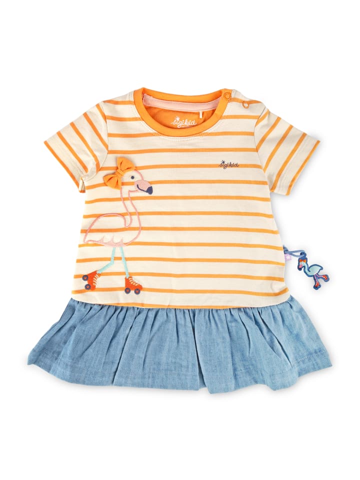 Sigikid Kleid Wild Flamingo in creme/orange/blau günstig kaufen